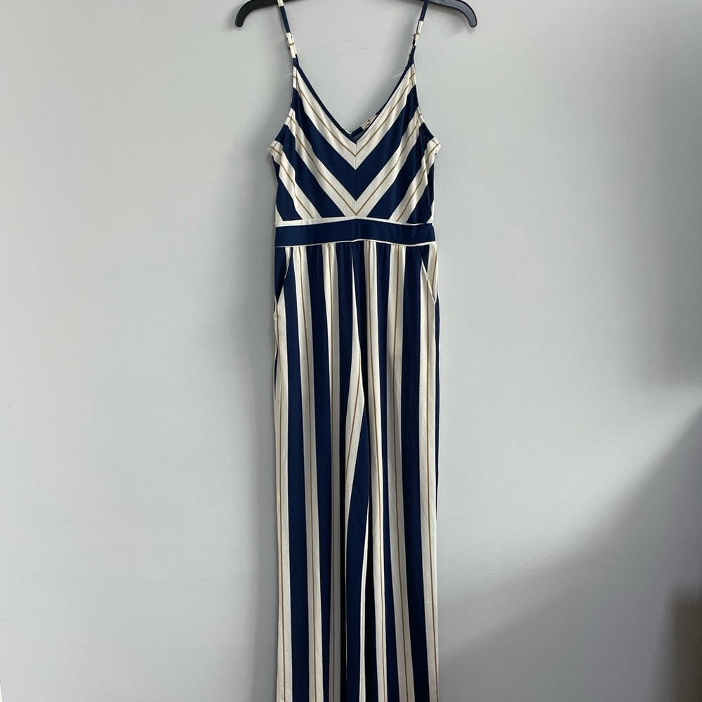 Spaghetti strap striped romper. Altard State